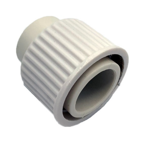 Doorkoppelbare prikkabel afdekdop connector Wit