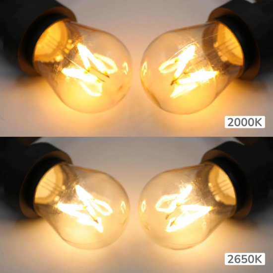 E27 filament lamp | 4W | 2650K | Driehoek filament | Geschikt voor prikkabel - Afbeelding 3