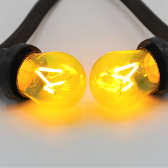 E27 gekleurde filament lamp | Dimbaar | 3,5W | Geel | Driehoek filament | Geschikt voor prikkabel - Afbeelding 3