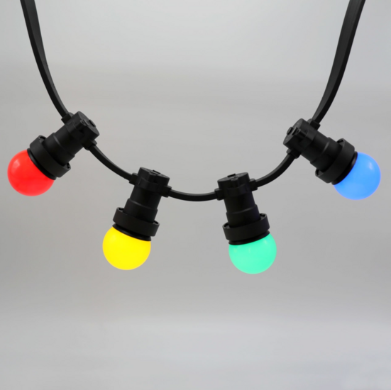 E27 gekleurde led | 4 kleuren | Rood-Geel-Groen-Blauw | Ø45 | Geschikt voor prikkabel - Image 3