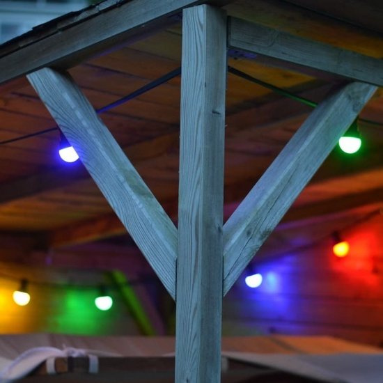 E27 gekleurde led | 4 kleuren | Rood-Geel-Groen-Blauw | Ø45 | Geschikt voor prikkabel - Image 4
