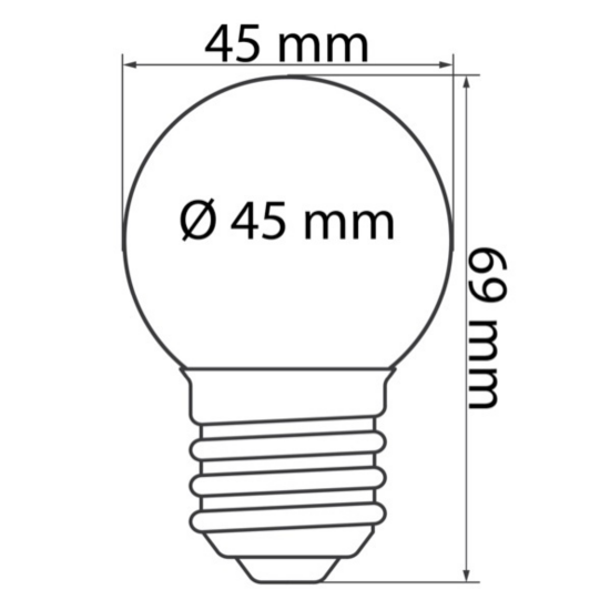 E27 gekleurde led | 8 kleuren | Rood-Geel-Groen-Oranje-Blauw-Roze-Wit-Warm wit | Ø45 | Geschikt voor prikkabel – Bild 4