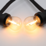 Dimbare led lamp E27 1W 2200K warm wit Polycarbonaat kap voor prikkabel