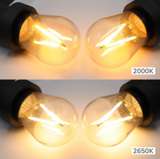 E27 dimbare filament lamp | 3W | 2650K | Driehoek filament | Geschikt voor prikkabel - Afbeelding 3