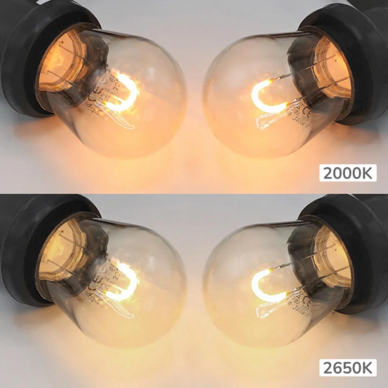 E27 filament lamp | 0,6W | 2650K | U-boog filament | Geschikt voor prikkabel – Bild 3