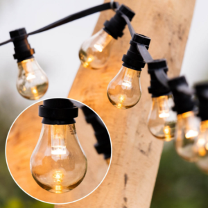 E27 dimbare led lamp 2W 2000K Met lens Ø60 Geschikt voor prikkabel