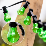 E27 gekleurde lamp 1W Groen Met lens Ø60 Geschikt voor prikkabel