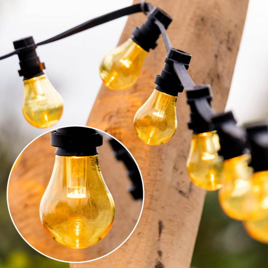 Ampoule couleur E27 1W Jaune Avec lentille Ø60 Convient pour guirlande lumineuse