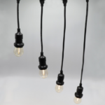 Aufhängende Fassung Selbstmontage 60 cm Schwarz Excl. Lampen