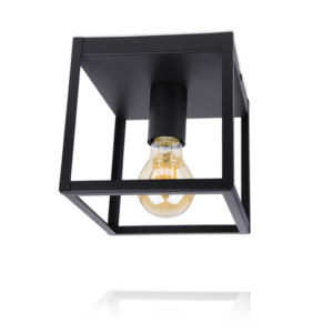 LEDUXA plafondlamp vierkant 1-lichts 4W | zwart in mat zwart