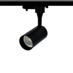 Mat zwart 1-fase railarmatuur van 100 mm met GU10 fitting