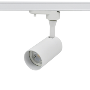 Witte richtbare 1-fase railspot van 100 mm met GU10 fitting