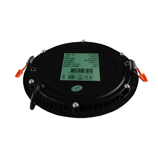 Led downlight Umbriel | Ø160 | 12W | 3000K | Zwart