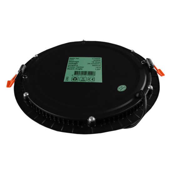 Led downlight Umbriel | Ø205 | 18W | 3000K | Zwart