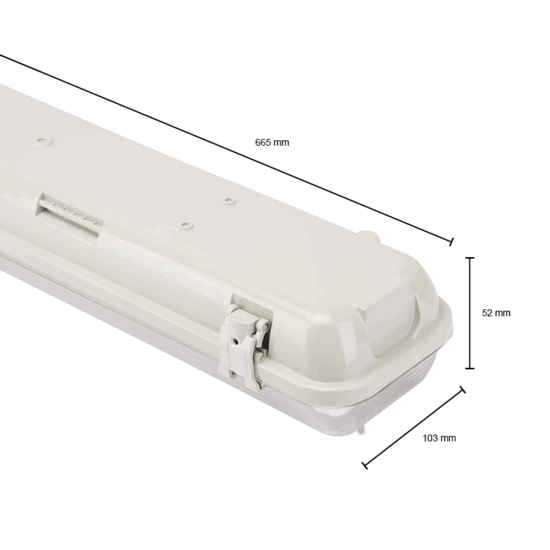Dubbele led TL armatuur | IP65 | 60cm