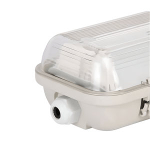 Wit PORTIA IP65 armatuur voor twee T8 LED TL-buizen van 60 cm