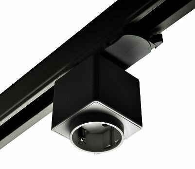 3-phase rail power outlet | Black