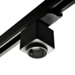 Black power outlet for 3-phase rail