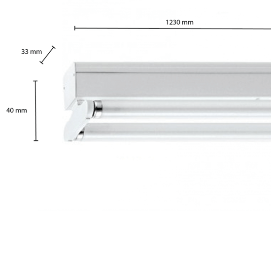 Dubbele led TL armatuur | IP22 | 150cm