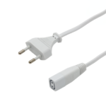 Wit T5 aansluitsnoer van 150 cm met connector en eurostekker