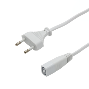 Wit T5 aansluitsnoer van 150 cm met connector en eurostekker