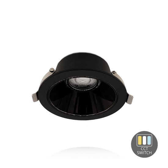 Led downlight Kerber | Ø75mm | 7W | CCT-switch | Zwart