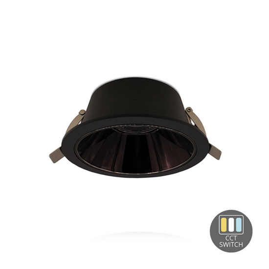 Led downlight Kerber | Ø100mm | 10W | CCT-switch | Zwart