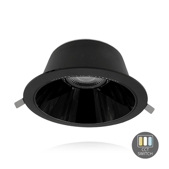 Led downlight Kerber | Ø145mm | 16W | CCT-switch | Zwart