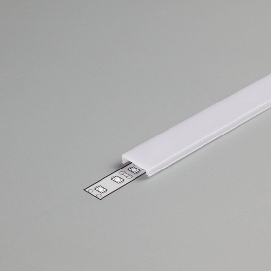 Weißer PMMA-Klickdeckel von 2 Metern für Surface- und UNI-TILE-Profil