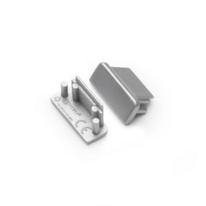 Eindkap tbv opbouwprofiel vlak tot 10mm | Zilver | 20 stuks