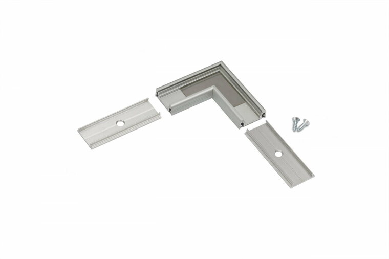 Hoekstuk tbv opbouwprofiel vlak tot 10mm | Zilver