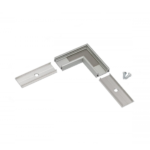 Hoekstuk tbv opbouwprofiel vlak tot 10mm | Zilver