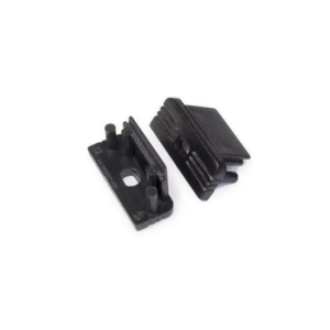 Eindkap met kabelopening tbv opbouwprofiel vlak tot 10mm | Zwart | 20 stuks
