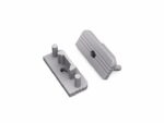 Eindkap met kabelopening tbv opbouwprofiel vlak tot 10mm | Zilver | 20 stuks
