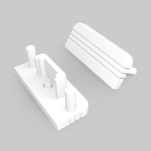 Eindkap tbv opbouwprofiel vlak tot 10mm | Wit | 20 stuks