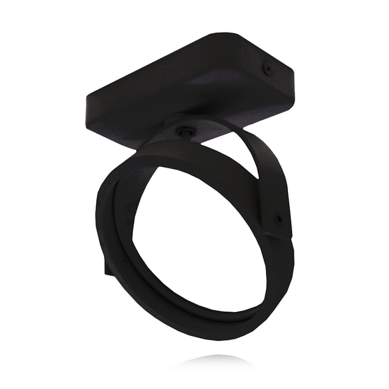 LED AR111 GU10 surface-mounted spotlight | black