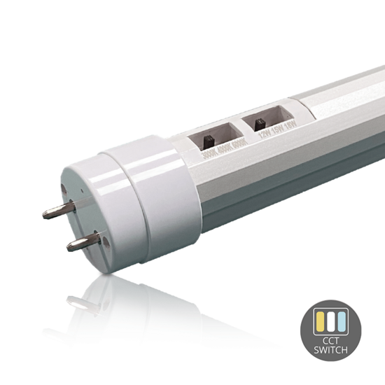 T8 led TL buis 120cm met CCT- en wattageschakelaar
