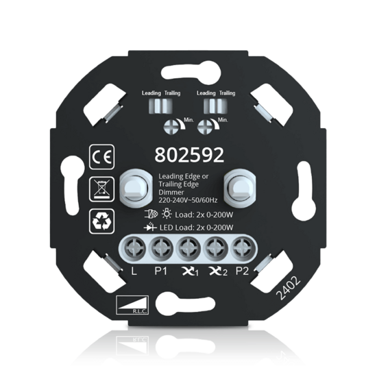 Universal Dual LED Dimmer 2x 0-200W | RLC