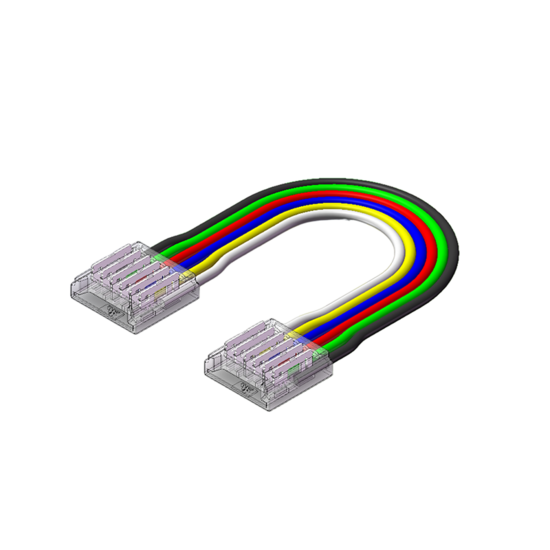 COB ledstrip connector met 15cm draad voor 12mm RGB CCT strip