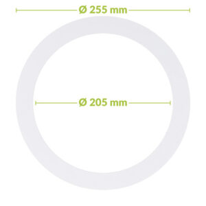 Led downlight verloopring | Ø205-255mm | Wit
