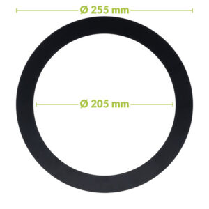 Led downlight verloopring | Ø205-255mm | Zwart