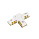 Witte T-connector voor drie 1-fase raildelen