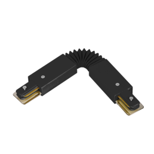 Flexibele matzwarte connector voor 1-fase railsysteem