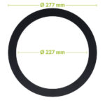 Led downlight verloopring | Ø227-277mm | Zwart