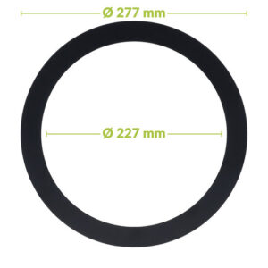 Led downlight verloopring | Ø227-277mm | Zwart