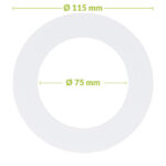Led downlight verloopring | Ø75-115mm | Wit