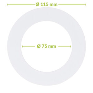 Led downlight verloopring | Ø75-115mm | Wit