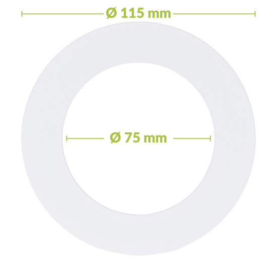 Led downlight verloopring | Ø75-115mm | Wit