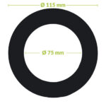 LED downlight adapter ring | Ø75-115mm | Black