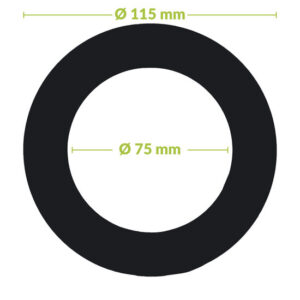 Led downlight verloopring | Ø75-115mm | Zwart